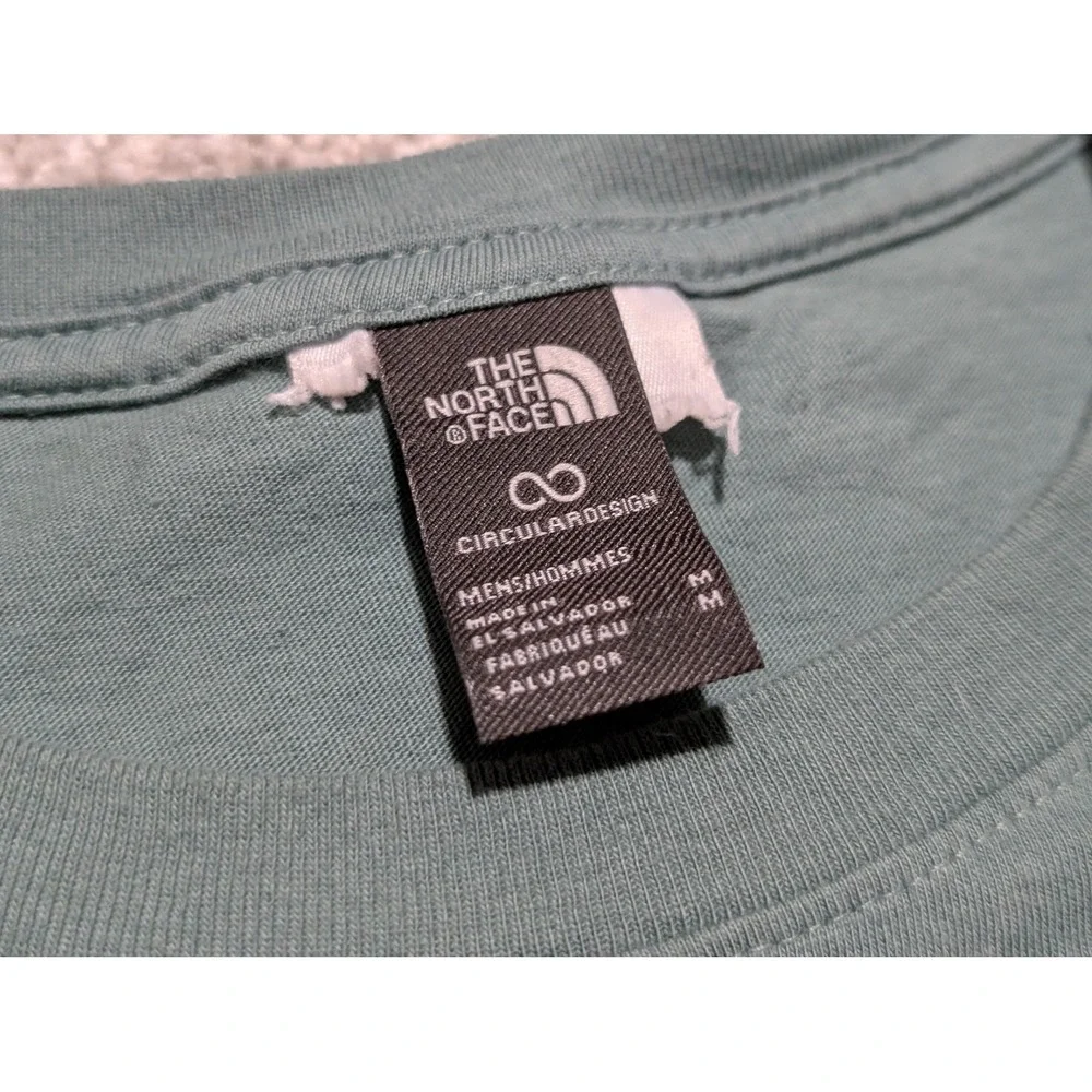 The North Face T Shirt Mens M Green Graphic Tee‎ Circular Design Outdoor Hiking